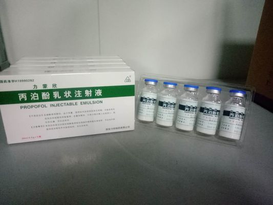 Un buon prezzo. L'emulsione iniettabile anestetica di 2% 10ML 50ML Propofol ha finito le forme di dosaggio in linea